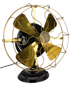 Circa 1902 12" Trunnion Mounted GE Pancake Fan Restored Circa 1902 12" Trunnion Mounted GE Pancake Fan Restored