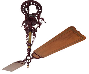 Circa 1890's Tuerk Water Meter Co. Beautifully Restored Belt Drive Ceiling Fan Circa 1890's Tuerk Water Meter Co. Beautifully Restored Belt Drive Ceiling Fan