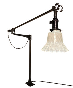 Early Articulating Desk Standard Table Lamp By O.C. White Restored Early Articulating Desk Standard Table Lamp By O.C. White Restored