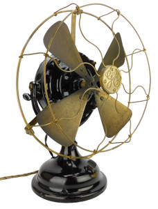 Circa 1905 12" GE Pancake Fan Trunnion Mount Restored