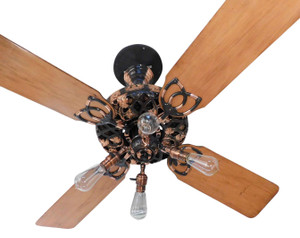 Professionally Restored GE Copper Oxide Oak Leaf Ceiling Fan Professionally Restored GE Copper Oxide Oak Leaf Ceiling Fan