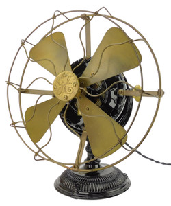 Circa 1901 12" Restored Trunnion Mount GE Pancake Desk Fan Circa 1901 12" Restored Trunnion Mount GE Pancake Desk Fan