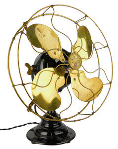Circa 1911 Emerson Type 14646 12" Trunnion Mounted Desk Fan Survivor 