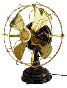 Circa 1903 12" GE Stick Mounted GE Pancake Desk Fan Restored