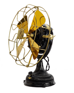 Beautifully Restored Circa 1903 GE Trunnion Mounted 12" Pancake Desk Fan Beautifully Restored Circa 1903 GE Trunnion Mounted 12" Pancake Desk Fan