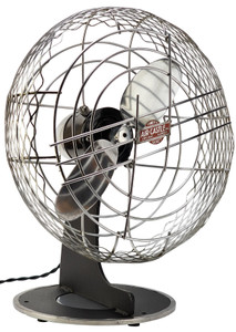 Beautiful 1940's Restored Air Castle Mesh Chrome Cage Desk Fan Beautiful 1940's Restored Air Castle Mesh Chrome Cage Desk Fan