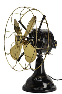 Professionally Restored 12" Robbins & Myers "Gearback" Oscillating Desk Fan Professionally Restored 12" Robbins & Myers "Gearback" Oscillating Desk Fan