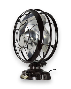 Circa 1934 All Original 12" Silver Swan Art Deco Oscillating Desk Fan Circa 1934 All Original 12" Silver Swan Art Deco Oscillating Desk Fan