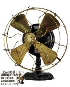 Circa 1900 12" GE Stick Mount Pancake Desk Fan Circa 1900 12" GE Stick Mount Pancake Desk Fan