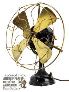 Circa 1905 16" Trunnion Mount GE Pancake Desk Fan Circa 1905 16" Trunnion Mount GE Pancake Desk Fan