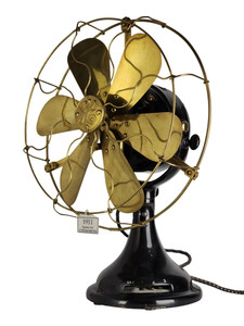 Circa 1911 12" Tall BMY 6 Blade Desk Fan Circa 1911 12" Tall BMY 6 Blade Desk Fan