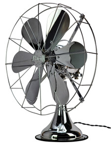 Circa 1930 16" Oscillating 6 Blade Diehl Chrome Desk Fan Circa 1930 16" Oscillating 6 Blade Diehl Chrome Desk Fan