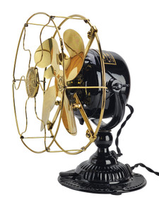 Circa 1910 8" Emerson Type 11644 Ornate Base Desk Fan Professionally Restored Circa 1910 8" Emerson Type 11644 Ornate Base Desk Fan Professionally Restored