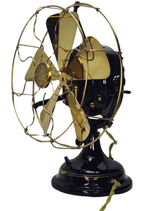Restored Circa 1907 12" GE Pancake Trunnion Mount Desk Fan Custom Restored Circa 1907 12" GE Pancake Trunnion Mount Desk Fan Custom