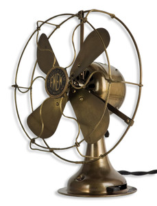Circa 1912 8" FWEW Fort Wayne Electric Works All Brass Desk Fan Original Circa 1912 8" FWEW Fort Wayne Electric Works All Brass Desk Fan Original