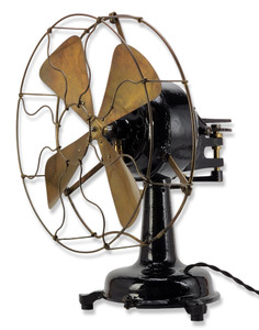 Circa 1912 12" Fidelity "Open Gear" Oscillating Desk Fan Original Finish Circa 1912 12" Fidelity "Open Gear" Oscillating Desk Fan Original Finish