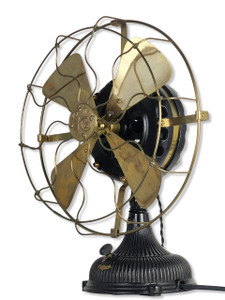 Circa 1903 12" GE Pancake Desk Fan Stick Mount Restored Circa 1903 12" GE Pancake Desk Fan Stick Mount Restored