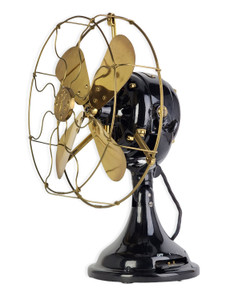 Circa 1911 12" GE Big Motor Yoke BMY Tall Base 4 Brass Blade Desk Fan Restored Circa 1911 12" GE Big Motor Yoke BMY Tall Base 4 Brass Blade Desk Fan Restored