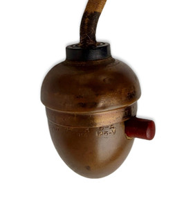 Antique Brass In-line Push Button Hanging Switch by Beaver Co. Antique Brass In-line Push Button Hanging Switch by Beaver Co.
