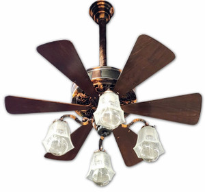 Restored Antique Emerson 6 Blade "Baby Fern Leaf" 34" Ceiling Fan Restored Antique Emerson 6 Blade "Baby Fern Leaf" 34" Ceiling Fan