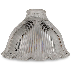 Holophane B2 Ruffled Glass Shade With Cubist Cut Neck 2.25" Fitter Pendant L-023 Holophane B2 Ruffled Glass Shade With Cubist Cut Neck 2.25" Fitter Pendant L-023