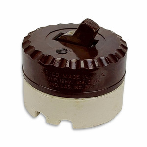 Vintage Bakelite Textolite Toggle Snap Light Switch NOS GE