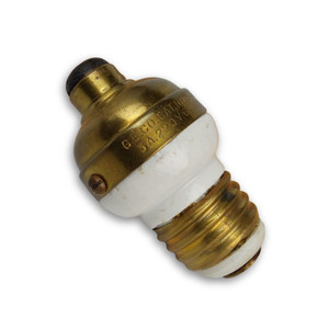 GE General Electrc Co. Brass Porcelain Screw in Socket Plug GE General Electrc Co. Brass Porcelain Screw in Socket Plug