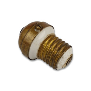 Bryant Brass Porcelain Screw in Socket Plus Brass Patina