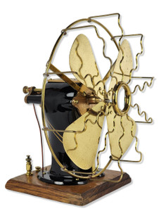 Circa 1905 Manhattan No.3 Bipolar 9" Battery Fan All Original Circa 1905 Manhattan No.3 Bipolar 9" Battery Fan All Original