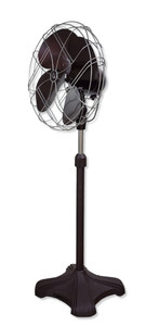 Circa 1948 Emerson 77648 AH 16" Pedestal Fan Original Mahogany Finish