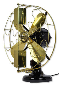 Circa 1909 16" Western Electric Hawthorn Vane Oscillator Fan Restored