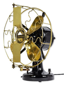 Circa 1909 12" Western Electric Hawthorn Vane Oscillator Fan Restored
