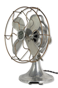 Circa 1929 Signal Cool Spot 10" Polished Aluminum Oscillating Desk FanDesk Fan