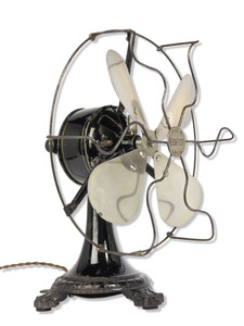 Circa Early 1900's Ventor Paris Lyon 10" Desk Fan Ornate Base