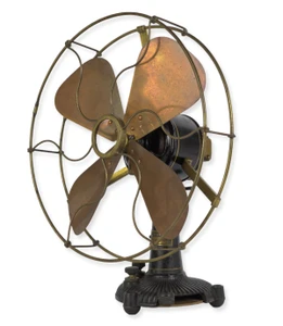 Circa 1921 8" Siemens Schuckert Stationary Desk Fan  Original Condition