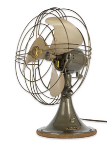Circa 1947 10" General Electric Vortalex Oscillating Desk Fan Excellent Original Condition