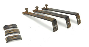 Set 3 Original Colonial Peerless Steel Struts with Clips and Screws for Tab Base Fan