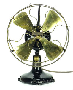 12" Dayton Tab Foot Type 50 Brass Desk Fan