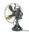 Circa 1930 12" GE Brass Blade Oscillating Desk Fan Original Finish
