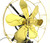 Circa 1910 12" Robbins & Myers 14040 6 Blade Original Condition Desk Fan