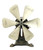Circa 1886 12" C&C Electric Motor Co. Clawfoot Fan Outfit 2 Wall Street Tag