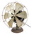 Circa 1898 12" GE "Football" Tag 6 Blade Pancake Desk Fan