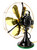 Circa 1916-1917 16" 6 Blade GE Brass Bell Oscillating Desk Fan Monty Young Restoration Circa 1916-1917 16" 6 Blade GE Brass Bell Oscillating Desk Fan Monty Young Restoration