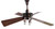 Circa 1909 Restored Copper Oxide GE Oak Leaf Ceiling Fan
