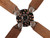 Circa 1909 Restored Copper Oxide GE Oak Leaf Ceiling Fan