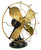 Circa 1915 12" Westinghouse Brass Blade And Cage Non-Oscillating Fan