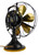 Circa 1921 12" HE Brass Bell 6 Blade Oscillating Fan Original