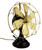 Rare Circa 1913 Restored GE 12" 6 Blade Kidney Oscillator Desk Fan with Loop Handle
