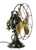 Circa 1920's 12" Steel Blade/Cage GE 2 Star Oscillating Desk Fan Circa 1920's 12" Steel Blade/Cage GE 2 Star Oscillating Desk Fan