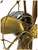 GE 8" All Brass Gun Metal Blue Desk Fan Original